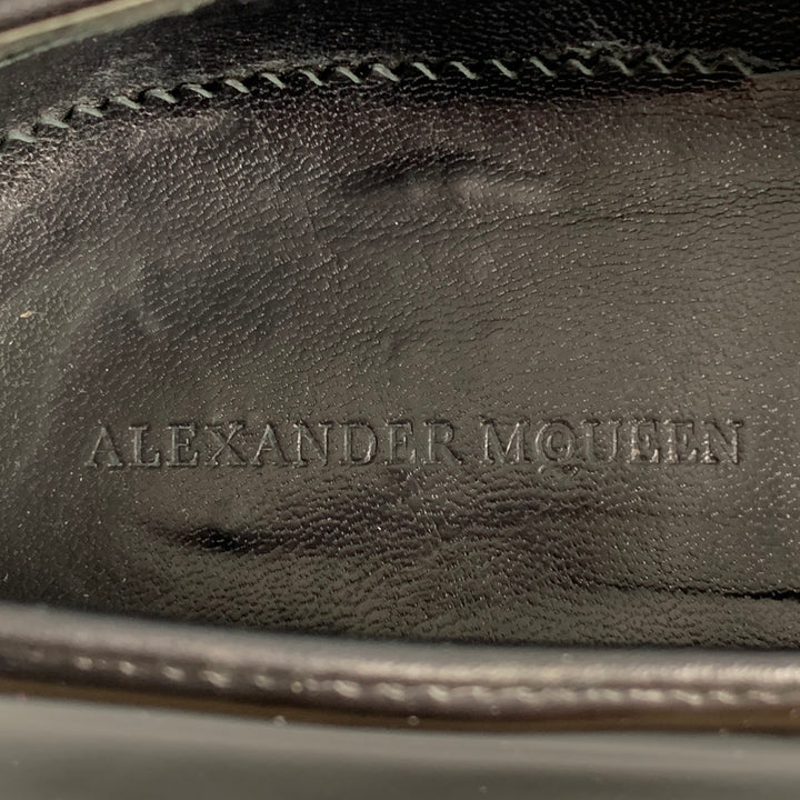 ALEXANDER MCQUEEN Size 9 Black Silver Studded Leather Slip On Loafers