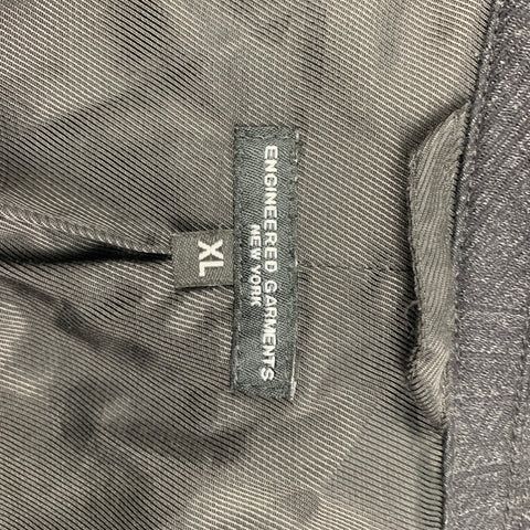 ENGINEERED GARMENTS Chaqueta con solapa de muesca de lana/algodón texturizado color carbón Talla XL