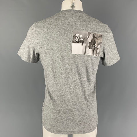GIVENCHY Size S Grey Black Graphic Cotton T-shirt