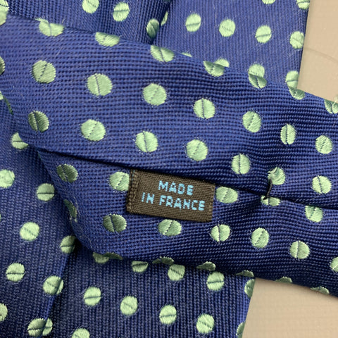 CHARVET Blue & Aqua Dots Silk Tie