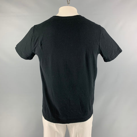 MARC JACOBS Taille L T-shirt à col rond en coton uni noir