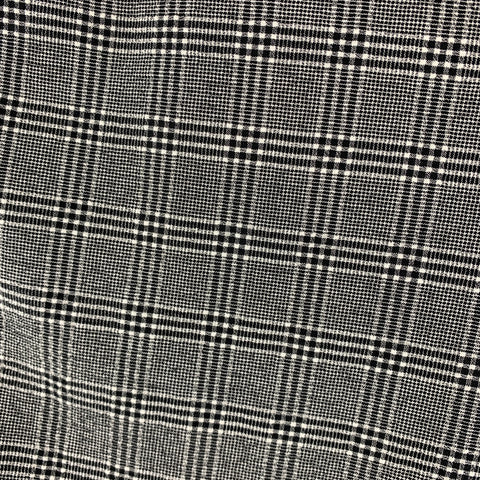 PAUL SMITH Size 32 Black & White Plaid Polyester Zip Fly Dress Pants