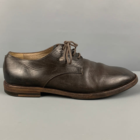 MARSELL Size 8 Dark Brown Leather Lace Up Shoes