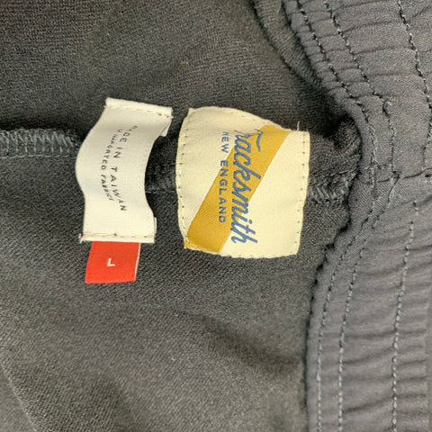 TRACKSMITH Talla L Pantalones deportivos de mezcla de nailon liso negro Pantalones casuales