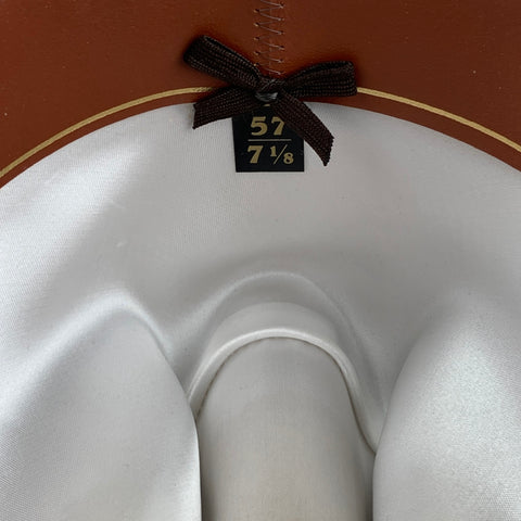 STETSON Tamaño 7.5 Sombrero de vaquero de fieltro de piel marfil gama 6X