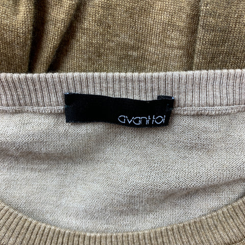 AVANT TOI Brown & Tan Ombre Cashmere / Silk Pullover