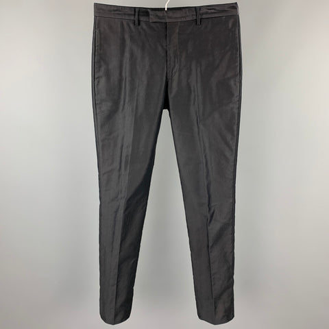 PRADA Size 32 Navy Cotton Zip Fly Dress Pants