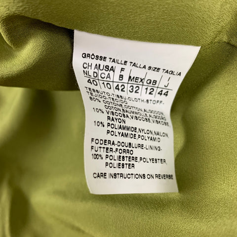 MAX MARA Size 10 Brown Cotton Blend Textured Jacket