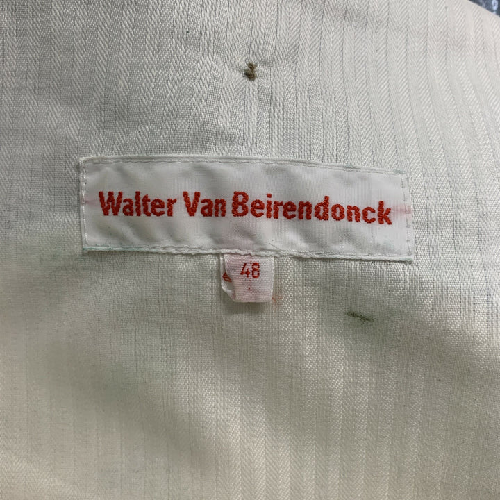WALTER VAN BEIRENDONCK Size 32 Silver Light Blue Polyamide Blend Dress Pants