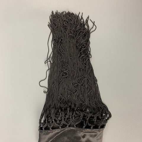 GIORGIO ARMANI Black Abstract Satin Scarves