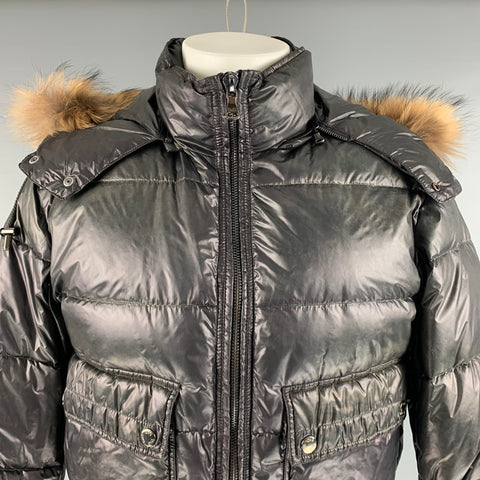 D&G by DOLCE & GABBANA Size 40 Olive Quilted Polyamide Jacket