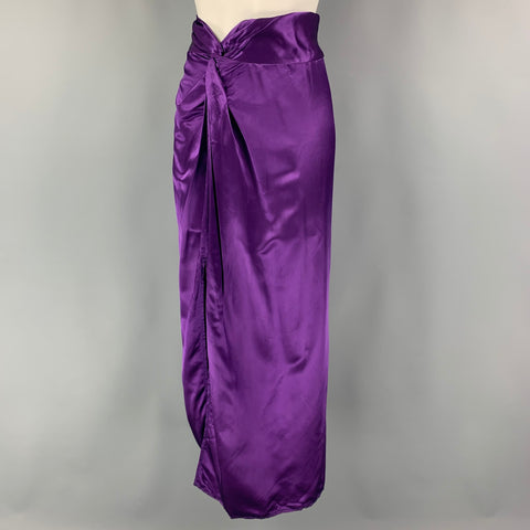 SIES MARJAN Conjunto de falda sin mangas fruncida morada talla 4