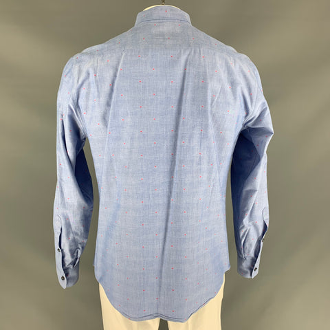 PAUL SMITH Size L Blue Red Dots Cotton Button Down Long Sleeve Shirt