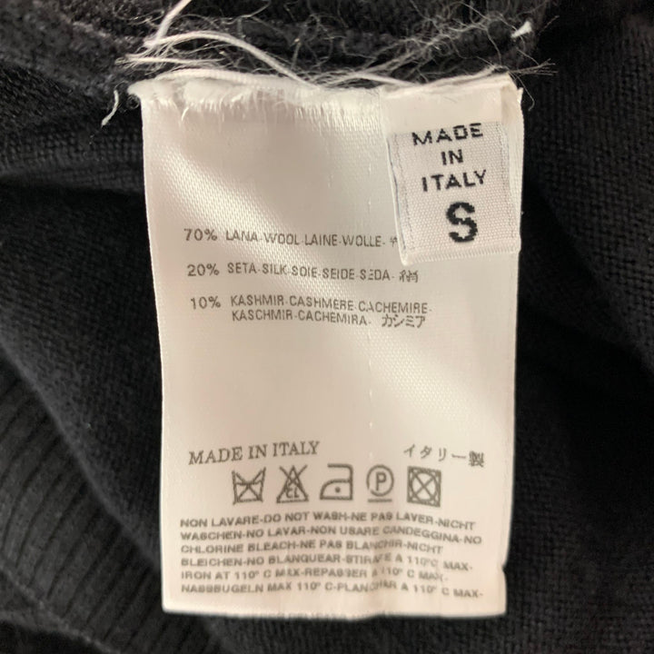 MARTIN MARGIELA Size S Black Wool Blend V-Neck Cardigan - Womens
