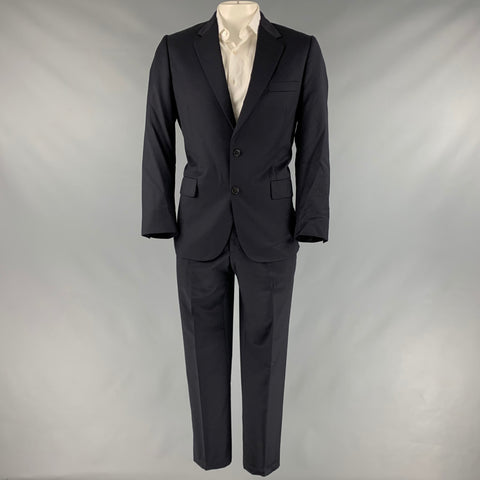 PAUL SMITH Size 42 Navy Wool Cashmere Notch Lapel Suit