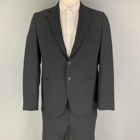 GIORGIO ARMANI Size 42 Black Wool Notch Lapel Suit