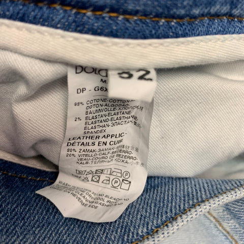 DOLCE & GABBANA Stretch Size 36 Blue Wash Denim Zip Fly Jeans