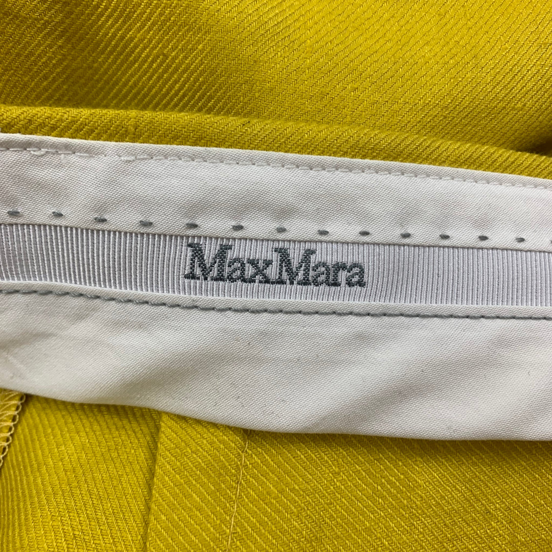 MAX MARA Size S Yellow High Waisted Dress Pants