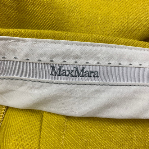 MAX MARA Size S Yellow High Waisted Dress Pants