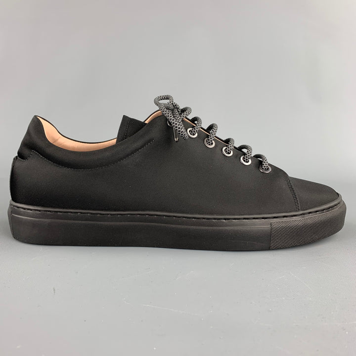 THEORY Size 8 Black Nylon Trainer Sneakers