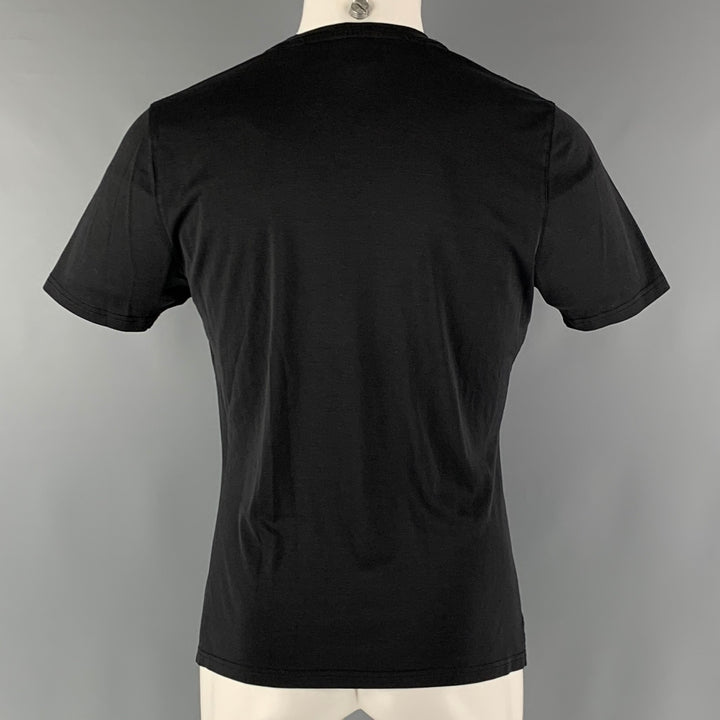 PRADA Size M Black Silk Short Sleeve T-shirt