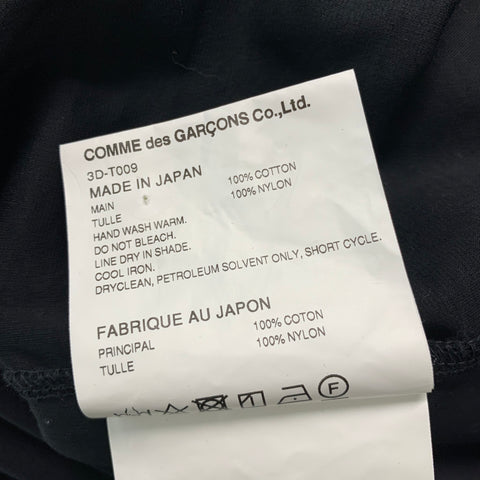 COMME des GARCONS Size M Black Cotton Mixed Fabrics Crew-Neck Dress Top