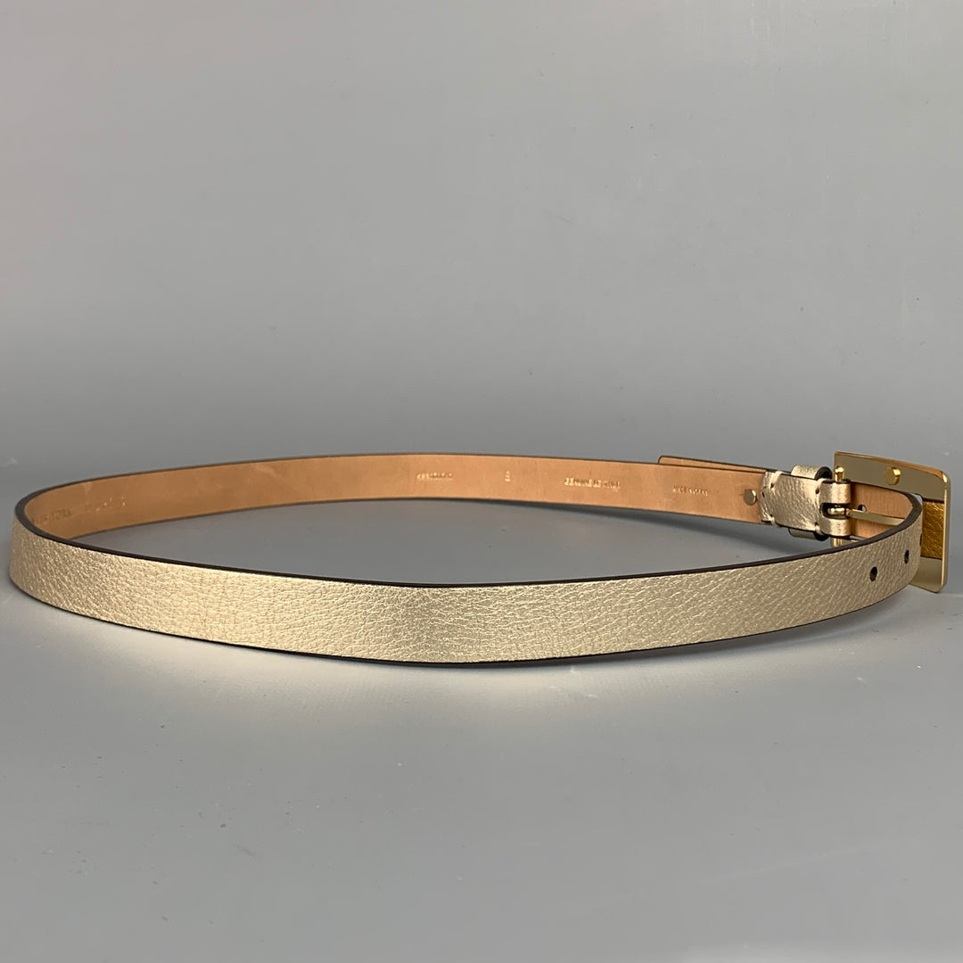 KATE SPADE Size S Gold Leather Skinny Belt