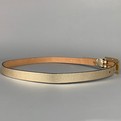 KATE SPADE Ceinture fine en cuir doré taille S
