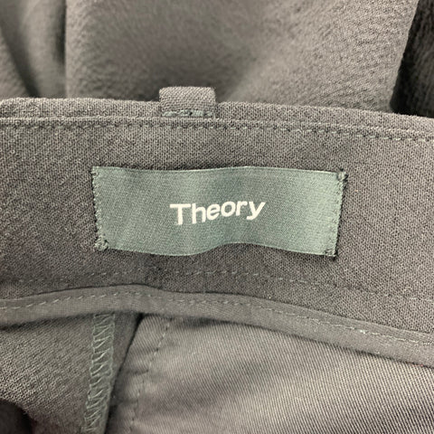 THEORY Size 42 Black Wool Blend Notch Lapel Suit