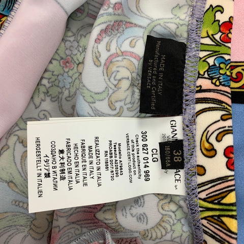 VERSACE 2017 Size 2 Multi-Color Baroque Polyamide Leggings