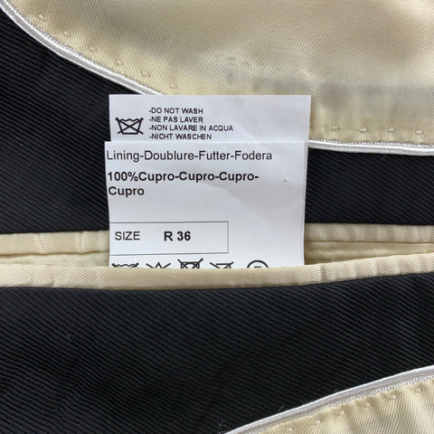 PAUL SMITH Size 36 Regular Cream & Black Wool Shawl Collar Sport Coat
