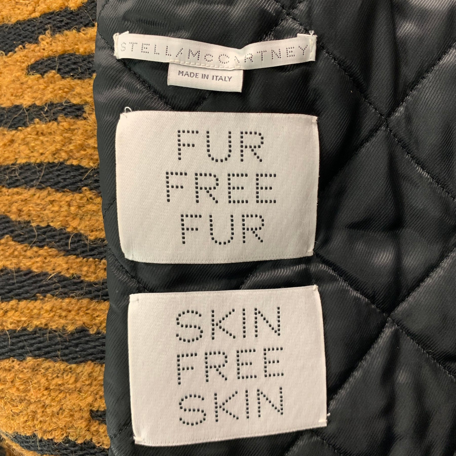 STELLA McCARTNEY Size 38 Black Brown Animal Print Coat – Sui