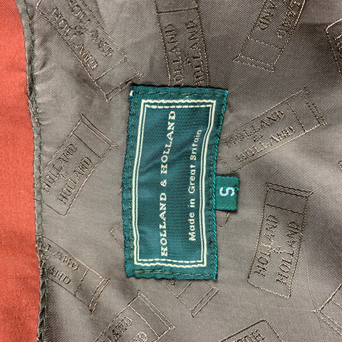 HOLLAND & HOLLAND Size S Rust Quilted Polyester Snaps Coat