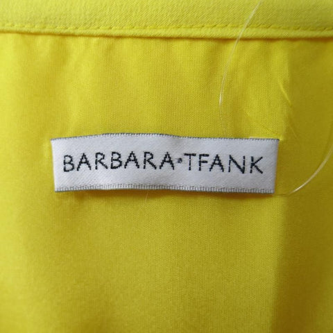 BARBARA TFANK Talla 6 Vestido de cóctel de verano de seda amarilla