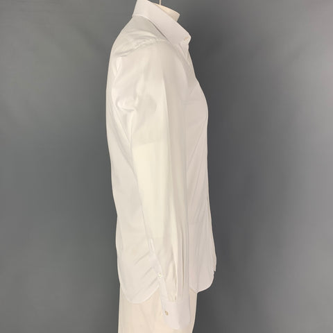 HAMILTON Size L White Poplin Long Sleeve Shirt