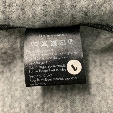 WE NORWEGIANS Cárdigan de lana merino gris y negro talla S