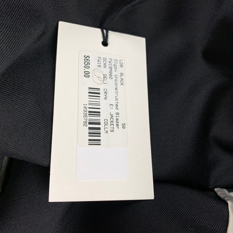 LINDER Size 40 Black Wool / Polyester Peak Lapel Double Breasted Jacket