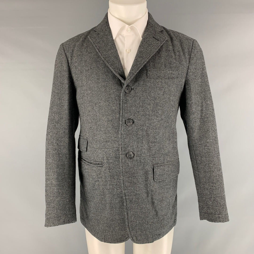 ENGINEERED GARMENTS Size S Grey Black Glenplaid Wool Sport Coat