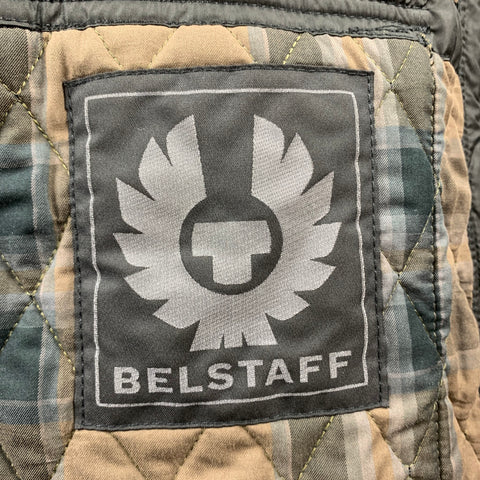 BELSTAFF Size 40 Black Quilted Polyester Zip & Snaps Jacket