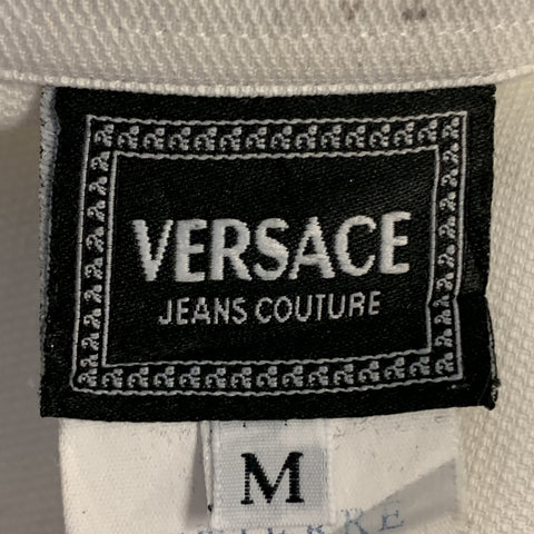 Vintage VERSACE JEANS COUTURE Size M White Cotton Button Up Jacket