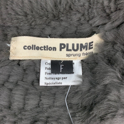 COLLECTION PLUME Eternity Woven Grey Fur Shawl
