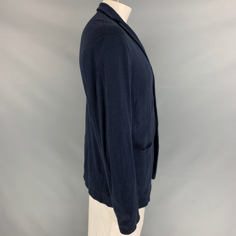 45rpm Size XL Navy Cotton Notch Lapel Jacket