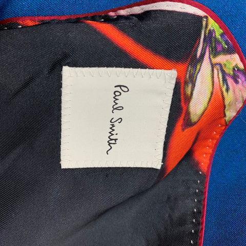 PAUL SMITH Regular Size 40 Black Multi-Color Print Wool Blend Shawl Collar 3 Piece Suit