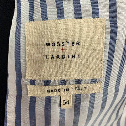 WOOSTER + LARDINI Size 44 Gray Black Color Block Wool Sport Coat