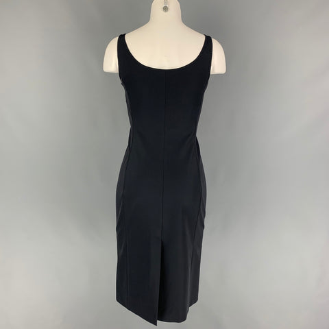 Vestido recto de poliéster negro PRADA talla 2