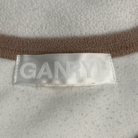 COMME des GARCONS GANRYU Size L Brown Color Block Cotton Crew-Neck Pullover Sweater