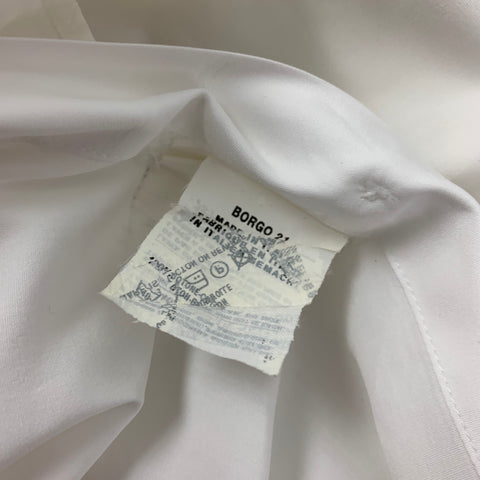 GIORGIO ARMANI Size S White Cotton Long Sleeve Shirt