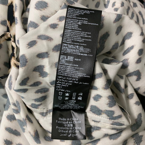 3.1 PHILLIP LIM Size M White Black Animal Print Pajama Set