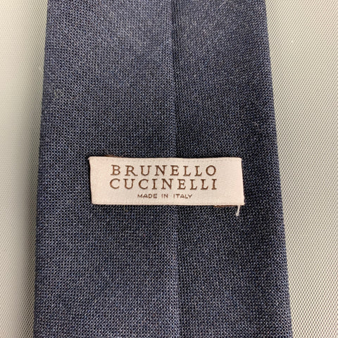 BRUNELLO CUCINELLI Corbata de lana Lana azul marino