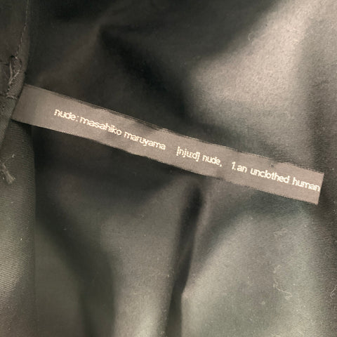 MASAHIKO MARUYAMA Size M Black White Graphic Cotton Hooded Coat